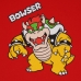 Kurzarm-T-Shirt für Kinder Super Mario Bowser Text Rot