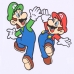 Child's Short Sleeve T-Shirt Super Mario Mario and Luigi White