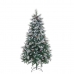 Árbol de Navidad Blanco Rojo Verde Natural PVC Metal Polietileno 150 cm