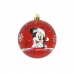 Vianočná guľa Mickey Mouse Happy smiles 6 kosov Rdeča Plastika (Ø 8 cm)