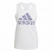 Koszulka na Ramiączkach Damska Adidas U4U Aeroready Biały