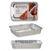 Ensemble de plats pour la cuisine Jetable Aluminium 22 x 15,6 x 4,8 cm (12 Unités)