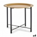 Вспомогательный стол Чёрный Позолоченный Металл 52,5 x 44 x 52,5 cm (4 штук)
