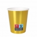 Glassæt Algon Pap Engangsanvendelse Gylden 36 Enheder 200 ml (10 Dele)