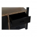 TV furniture DKD Home Decor Black Metal Fir (145 x 40 x 86 cm)