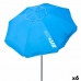 Пляжный зонт Aktive UV50 Ø 200 cm Синий полиэстер Алюминий 200 x 198,5 x 200 cm (6 штук)