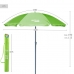 Пляжный зонт Aktive UV50 Ø 180 cm Зеленый полиэстер Алюминий 180 x 187 x 180 cm (12 штук)