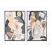 Maalaus Home ESPRIT Skandinaavinen Nainen 63 x 4,5 x 93 cm (2 osaa)