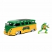 Playset Teenage Mutant Ninja Turtles Leonardo & 1962 Volkswagen Bus 2 Kusy