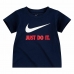 Děstké Tričko s krátkým rukávem Nike Swoosh Námořnický Modrý
