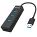 4-Port USB-Hub Unitek Y-3089 Svart