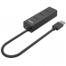 4 Portos USB Hub Unitek Y-3089 Fekete