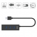 4-Port USB-Hub Unitek Y-3089 Svart
