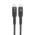 USB-C-kabel CoolBox COO-CAB-UC-60W 1,2 m Zwart Zwart/Gris