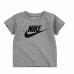 Děstké Tričko s krátkým rukávem Nike Futura SS Tmavě šedá
