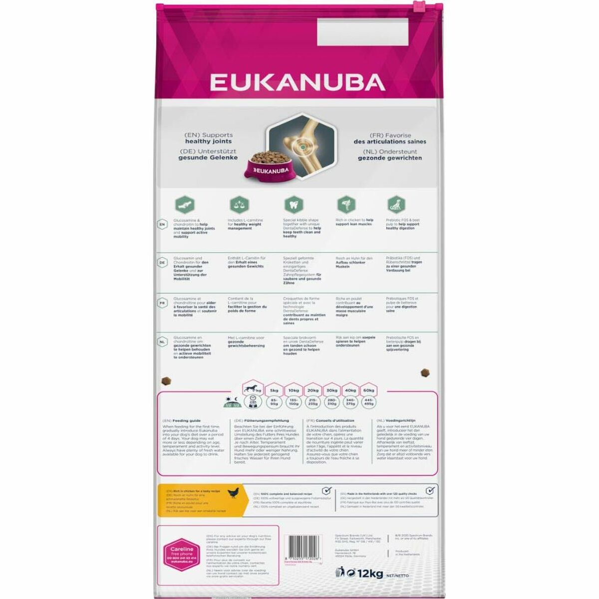 Foder Eukanuba Voksen Kylling Kalkun 12 kg