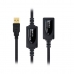 Predlžovací Kábel USB NANOCABLE 10.01.021 Čierna