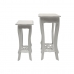 Dviejų staliukų rinkinys DKD Home Decor Balta 30 x 30 x 76,5 cm