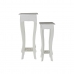 Набор из двух столиков DKD Home Decor Белый 30 x 30 x 76,5 cm