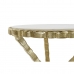 Masa laterală DKD Home Decor Alb Auriu* Aluminiu Marmură 43 x 43 x 54 cm