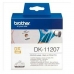 Printer labels Brother DK-11207 CD/DVD ø 58 mm Sort/Hvid