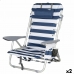 Καρέκλα στην παραλία Aktive Μπλε Λευκό 50 x 76 x 45 cm (x2)