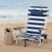 Καρέκλα στην παραλία Aktive Μπλε Λευκό 50 x 76 x 45 cm (x2)