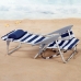 Plažni stol Aktive Modra Bela 50 x 76 x 45 cm (2 kosov)