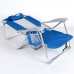Chaise de Plage Aktive Bleu Blanc 49 x 78 x 56 cm (2 Unités)