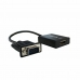 VGA - HDMI-adapteri audiolla approx! APPC25 3,5 mm Micro USB 20 cm 720p/1080i/1080p Musta