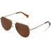 Unisex Sunglasses Hawkers Shadow Polarised ø 60 mm Golden Silver Rose gold
