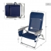 Strand szék Aktive Slim Összecsukható Tengerészkék 47 x 87 x 58 cm (2 egység)