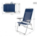 Καρέκλα στην παραλία Aktive Slim Εύκαμπτο Ναυτικό Μπλε 47 x 107 x 66 cm (4 Μονάδες)