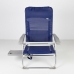 Fotel plażowy Aktive Slim Składany Granatowy 47 x 89 x 57 cm (2 Sztuk)