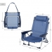 Пляжный стул Aktive Складной Тёмно Синий 51 x 76 x 45 cm (2 штук)