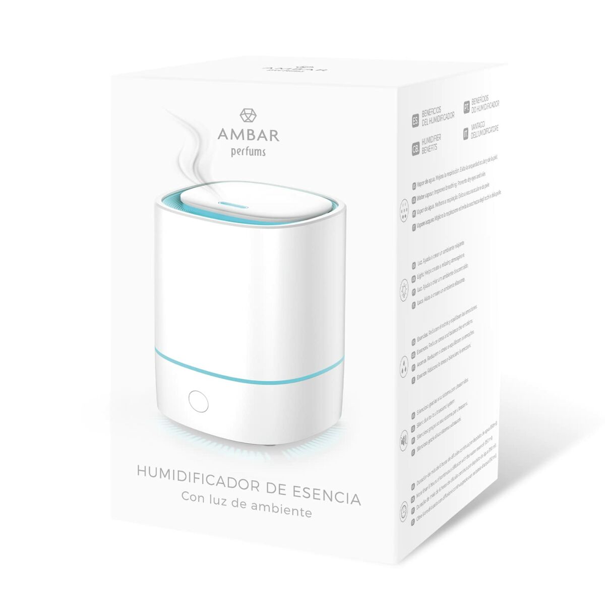 Liten Luftfuktighetsluftdiffuser Ambar 2.0 Hvit