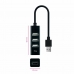 Hub USB NANOCABLE 10.16.4404 Crna