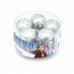 Ёлочный шарик Frozen Memories Серебристый 10 штук Пластик (Ø 6 cm)