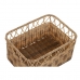 Basket set DKD Home Decor Natural Metal Polyethylene 42 x 32 x 22 cm 4 Pieces