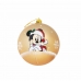 Glob de Crăciun Mickey Mouse Happy smiles Auriu* 10 Unități Plastic (Ø 6 cm)