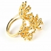Дамски пръстен Shabama Deyá Flower Месинг със златен кант Регулируем
