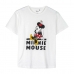 Γυναικεία Μπλούζα με Κοντό Μανίκι Minnie Mouse Λευκό