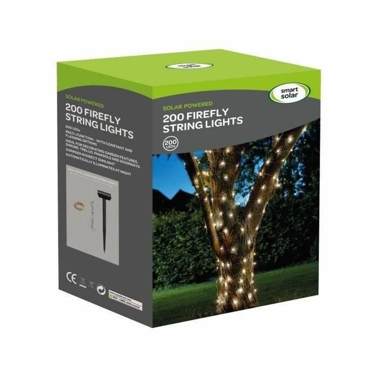 LED-lichtkrans Super Smart Luciole Zon Warm wit