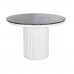 Valgomojo stalas DKD Home Decor Balta Juoda Varinis Metalinis Marmurą 110 x 110 x 76 cm