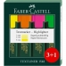 Subrayador Faber-Castell 4 Piezas (65 Unidades)