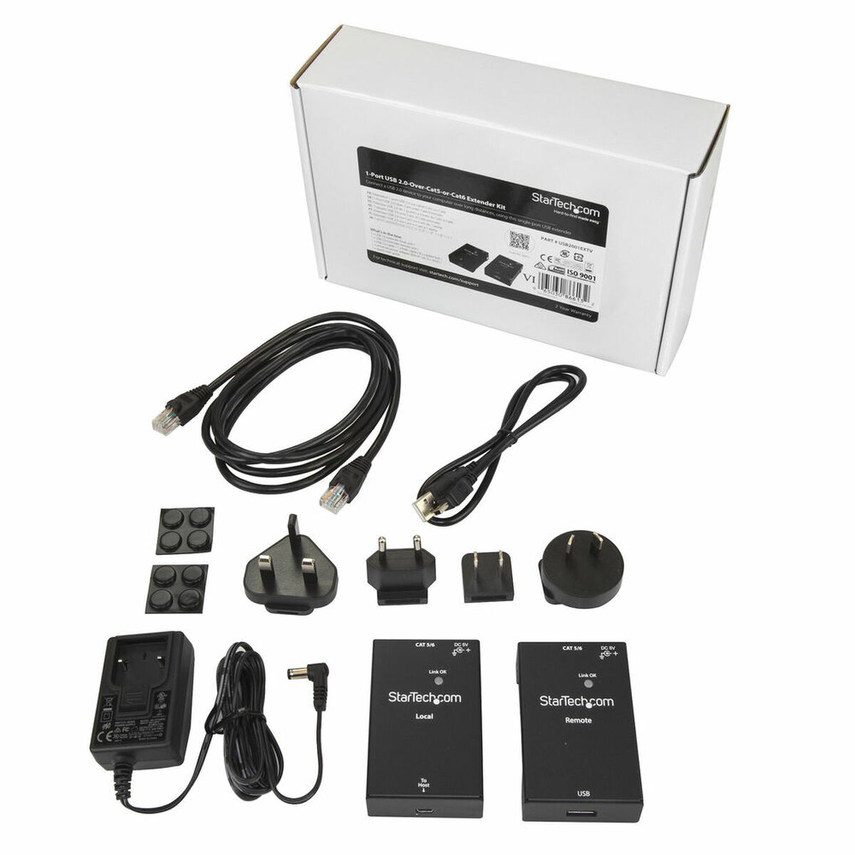 Utvidelse Startech USB2001EXTV          Svart