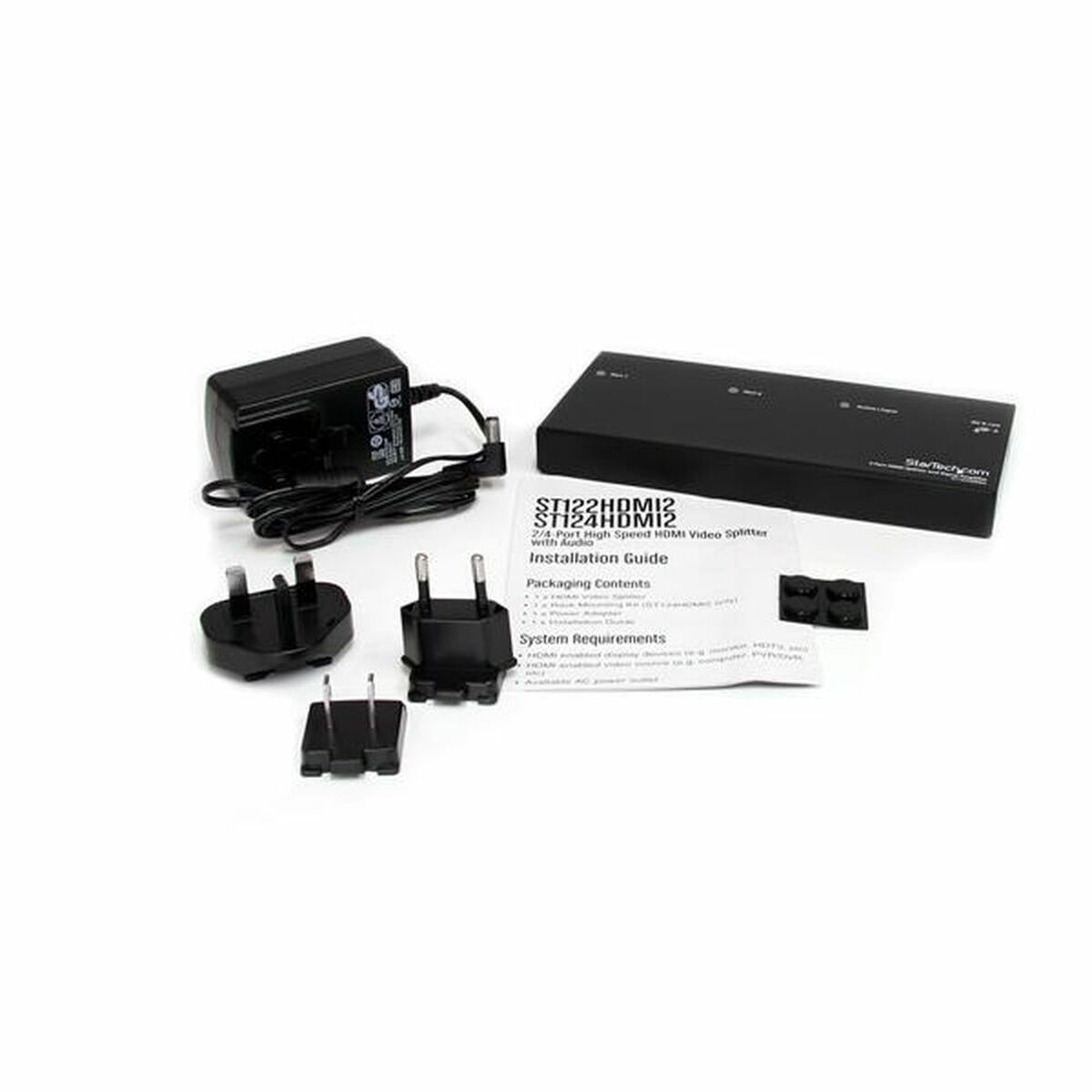 HDMI-kommutator Startech ST122HDMI2 Sort
