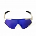 Unisex sluneční brýle Brown Labrador Fx Race Modrý Bílý