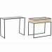 2 mažų staliukų rinkinys DKD Home Decor Metalinis Rotangas (60 x 30 x 50 cm)