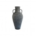 Vaza Home ESPRIT Mėlyna Pilka Degtas molis Rytietiškas 33 x 33 x 69 cm